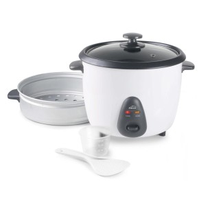 Уред за варене на ориз, 220-240V, 50/60Hz, 400W, 1л, 27,5x23,5x28,5см, 1,6кг, бял - Lacor