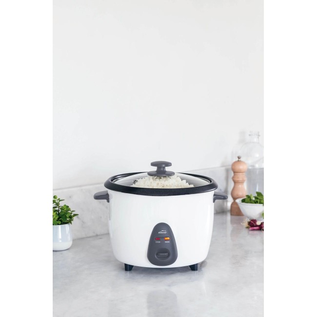 Уред за варене на ориз, 220-240V, 50/60Hz, 400W, 1л, 27,5x23,5x28,5см, 1,6кг, бял - Lacor