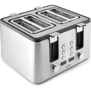 Електрически тостер с 4 слота, 220-240V, 50/60Hz, 1750W, 28,8x31,5x19см, 2,8кг, SMART - Lacor