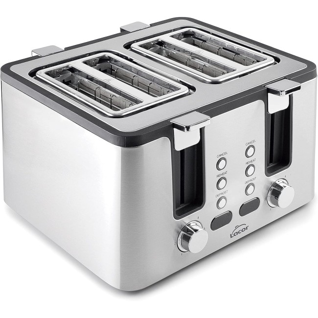 Електрически тостер с 4 слота, 220-240V, 50/60Hz, 1750W, 28,8x31,5x19см, 2,8кг, SMART - Lacor