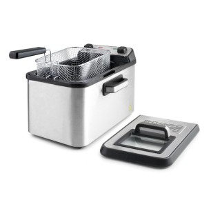 Електрически фритюрник, инокс, 3270W, 190° max, 4,2л, Intact – Lacor
