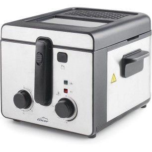Електрически фритюрник, инокс, 1600W, 2,5л, 190°C max, Intact – Lacor