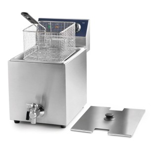Електрически фритюрник с кранче за източване, 220-240V, 50/60Hz, 3500W, 50°C - 190°C, 8л, 27x41x42см, 7кг, PROFESIONAL - Lacor