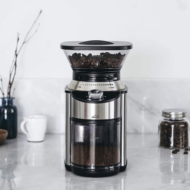 Електрическа мелничка за кафе, 220-240V, 50/60Hz, 200W, 12 нива, 15,2x21x26см, 1,85л, KALDI – Lacor
