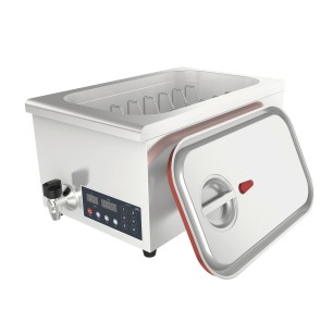 Електрически професионален уред за нискотемпературно готвене / Sous Vide (су вид) с кранче за източване, GN 1/1, 220-240V; 50/60Hz, 1600W, 4л/мин, 30°C - 99°C, 17л, 62,5x36x30см - Lacor