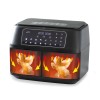 Уред за здравословно готвене / Air Fryer с 11 програми, 220-240V, 50/60Hz, 2400W, 45ºC - 200ºC, 1 - 60 мин, 2 x 4,5л, 41x33,5x31,5см, 7,5кг, DUPLOAIR – Lacor