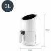 Уред за здравословно готвене / Air Fryer, 220-240V, 50/60Hz, 1000W, 40°C - 200°C, таймер: от 1 до 60мин, 3л, 34x25x33см, бял, VITALCOOK – Lacor