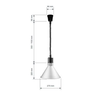Отопляема лампа, сива, 220-240V, 50/60Hz, 275W, 27х27х35см, 1,6кг - Lacor