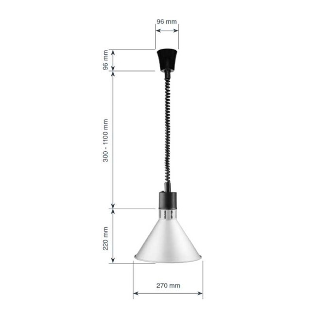 Отопляема лампа, сива, 220-240V, 50/60Hz, 275W, 27х27х35см, 1,6кг - Lacor