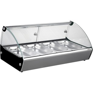 Електрическа топла витрина, 220-240V, 50Hz, 500W, 4 x GN 1/3, 30°C - 90°C, IPX4, 77,3x42x33,6см, 16кг, TÉRMICA – Lacor