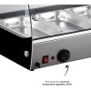 Електрическа топла витрина, 220-240V, 50Hz, 500W, 4 x GN 1/3, 30°C - 90°C, IPX4, 77,3x42x33,6см, 16кг, TÉRMICA – Lacor