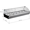 Електрическа топла витрина, 220-240V, 50Hz, 800W, 6 x GN 1/3, 30°C - 90°C, IPX4, 112,7x42x33,6см, 22кг, TÉRMICA – Lacor