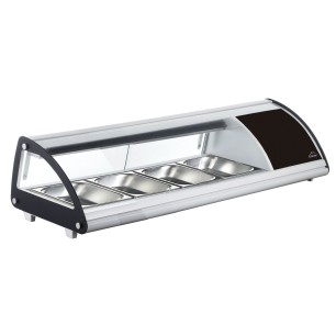 Електическа хладилна витрина, 220-240V, 50Hz, 4 x GN 1/3, 0°C - 12°C, R600a, 112,1x45x33см, 33кг, REFRIGERADA – Lacor