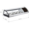 Електическа хладилна витрина, 220-240V, 50Hz, 4 x GN 1/3, 0°C - 12°C, R600a, 112,1x45x33см, 33кг, REFRIGERADA – Lacor