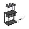 Станция за зареждане за 6 настолни лампи, 45W, 220-240V, 50Hz, 47x29x4см, 2кг, черна, Lune – Lacor