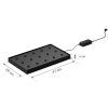 Станция за зареждане за 15 настолни лампи, 120W, 220-240V, 50Hz, 47x29x4см, 2,25кг, черна, Lune – Lacor