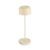 LED лампа за маса, алуминий, ф7,5/7,5см, h20см, бежова, Lune – Lacor