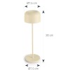 LED лампа за маса, алуминий, ф7,5/7,5см, h20см, бежова, Lune – Lacor
