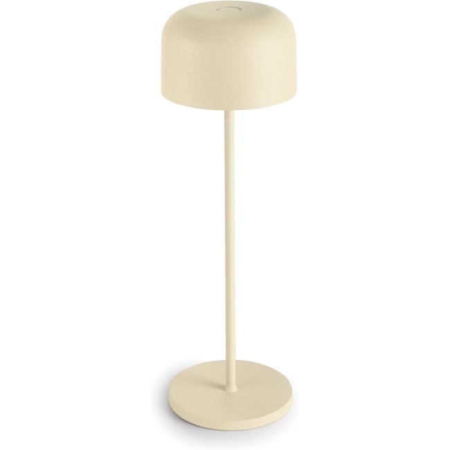 LED лампа за маса, алуминий, ф10,5/11см, h35см, бежова, Lune – Lacor