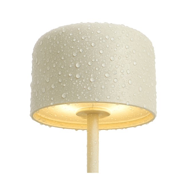 LED лампа за маса, алуминий, ф10,5/11см, h35см, бежова, Lune – Lacor