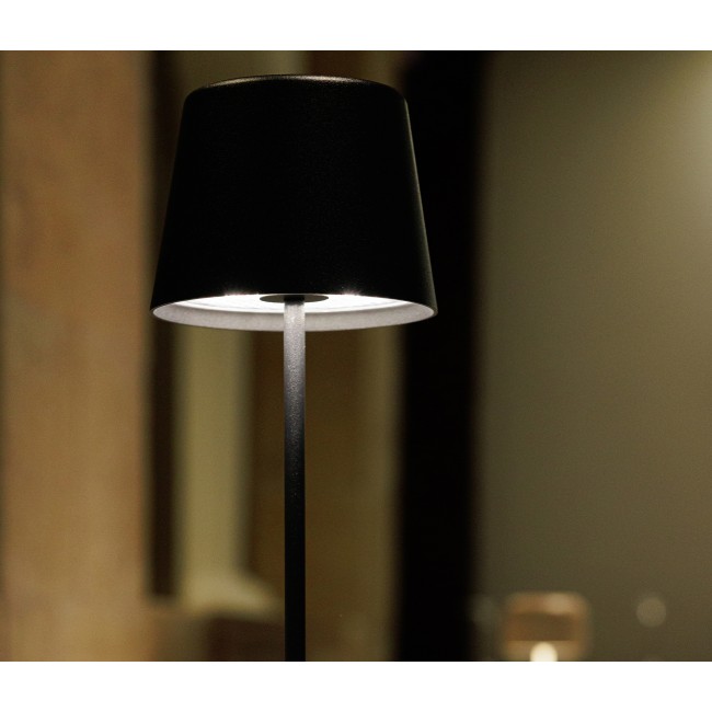 LED лампа за маса, алуминий, ф7,5/7,5см, h21см, черна, Lune – Lacor