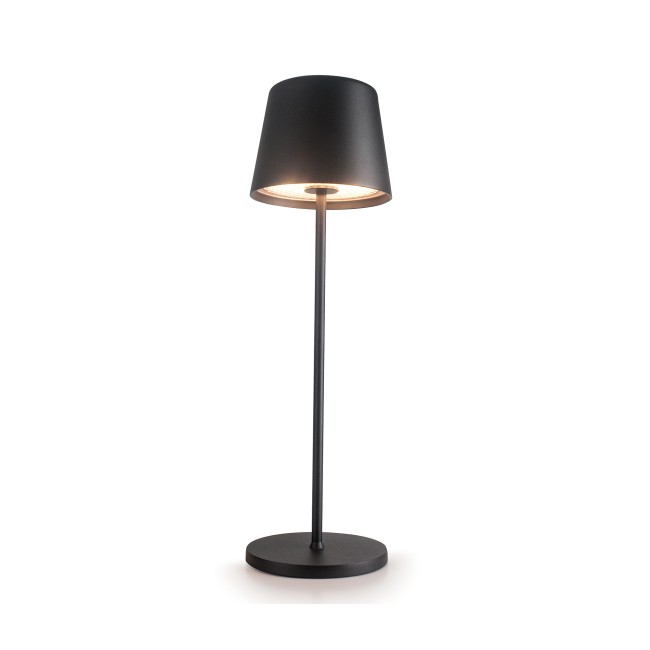 LED лампа за маса, алуминий, ф10/11см, h36см, черна, Lune – Lacor