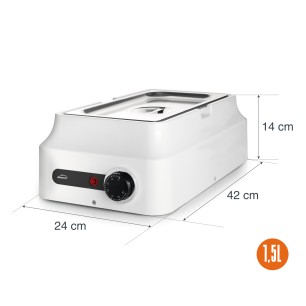 Електрическо Бен Мари за шоколад, инокс / пластмаса, 18/10, 220-240V, 50/60Hz, 80W, 0°C - 60°C, 3,8л, 24x42x14см – Lacor