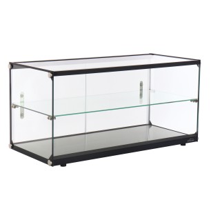 Витрина, инокс/стъкло, правоъгълна, 90л, 83x36,5xh36,5см, BLACK - Lacor