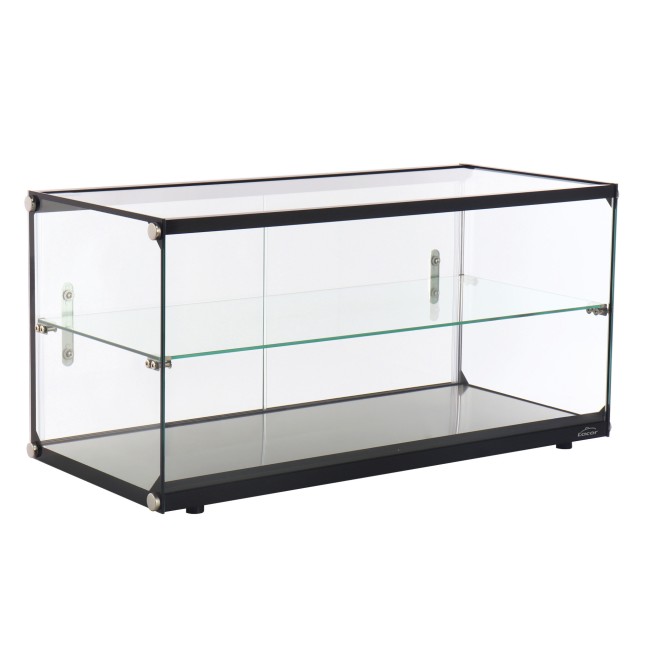 Витрина, инокс/стъкло, правоъгълна, 90л, 83x36,5xh36,5см, BLACK - Lacor