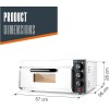 Професионална електрическа фурна за пица, 57x56xh28см, 2000W, 300°C, LECCO – Lacor