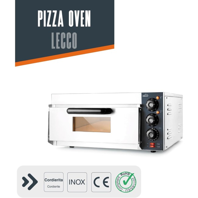 Професионална електрическа фурна за пица, 57x56xh28см, 2000W, 300°C, LECCO – Lacor
