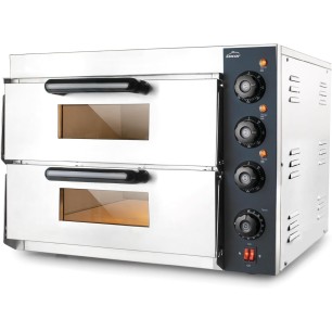 Професионална електрическа фурна за пица, двойна, 57x56xh44см, 3000W, 300°C, LECCO – Lacor