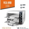 Професионална електрическа фурна за пица, двойна, 57x56xh44см, 3000W, 300°C, LECCO – Lacor