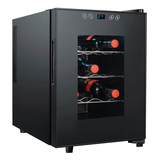 Хладилна витрина за 12 бутилки, 220-240V, 50Hz, 70W, 11°C - 18°C, 26dB, 31л, 34,5x48x47см, THERMOELECTRIC – Lacor