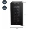 Хладилна витрина за 18 бутилки, 220-240V, 50Hz, 70W, 11°C - 18°C, 26dB, 50л, 34,5x49x67см, THERMOELECTRIC – Lacor