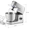 Планетарен миксер с 6 скорости, 220-240V, 50/60Hz, 1500W, 6л, 40x25,5x33,5см, 7кг - Lacor