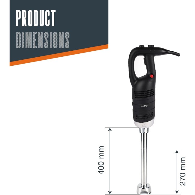 Електрически професионален пасатор, 18/10, 650W, 8000-18000 r.p.m., 140л, RAPID - Lacor