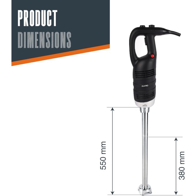 Електрически професионален пасатор, 18/10, 850W, 8000-18000 r.p.m., 240л, RAPID - Lacor