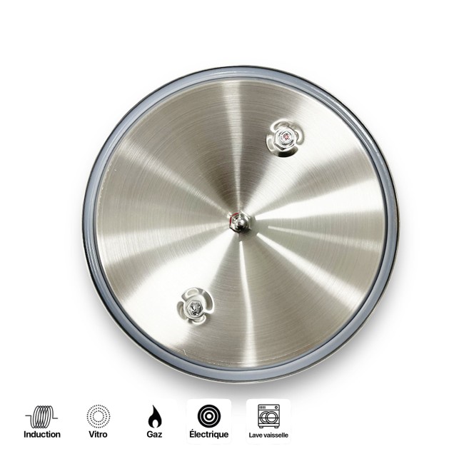 Иноксова тенджера под налягане, ф24см, 23см, 10л, GENIUS - Garinox