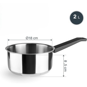 Иноксова касерола, ф18см, h8,5см, 2л, Caliza – Lacor