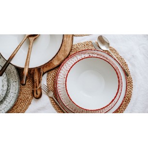 Порцеланова плитка чиния ф20см Optimo Picnic Red - G.Benedikt