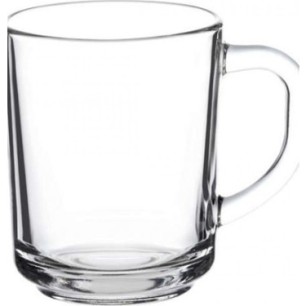Стъклена чаша за топли напитки, MUG, Нескафе, 250мл, h9,5см. ф7,4/5,2см, PUB - Pasabahce