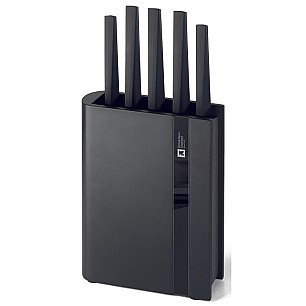 Комплект кухненски ножове 5 бр. на стойка Edge Black - Richardson Sheffield