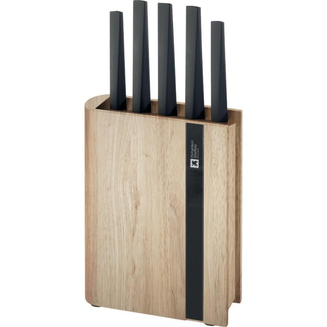 Комплект от 5 кухненски ножове на дървена стойка, Edge Natural Wood - Richardson Sheffield