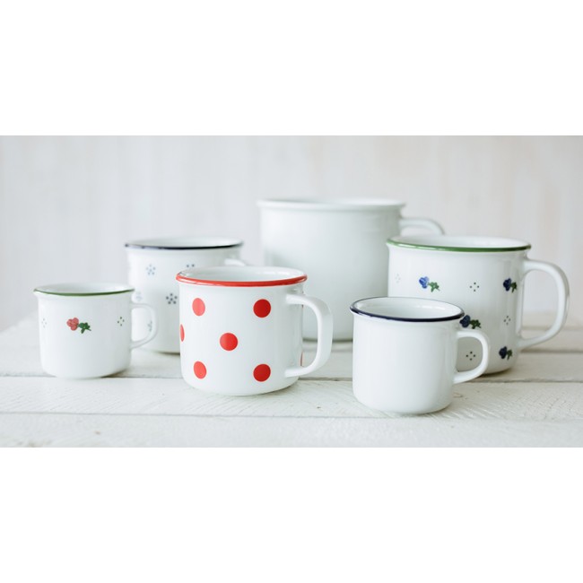Порцеланова чаша / канче 8,9см h7,8см 250мл с червени точки RETRO MUGS - G.Benedikt