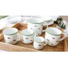 Порцеланова подложна чинийка 14см със зелен кант RETRO MUGS - G.Benedikt