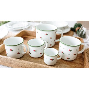 Порцеланова подложна чинийка 14см със зелен кант RETRO MUGS - G.Benedikt