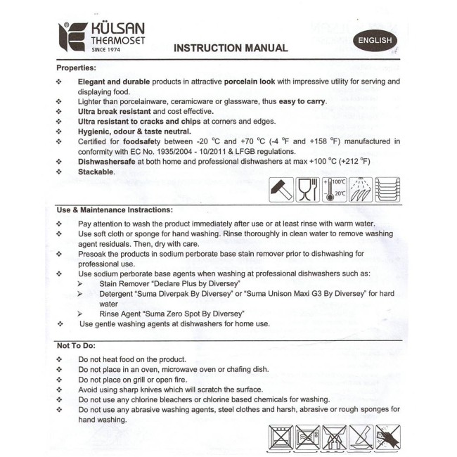 Меламиново плато квадратно "ROYAL MARBLE" 30x30xh1см KN-(47230.RM) - Kulsan