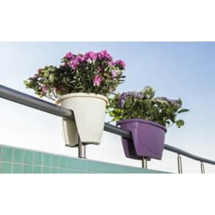 Пластмасова саксия за балкон Emerald №1 ф29,7xh24cm 7,5л антрацит SERINOVA-(ZS01)