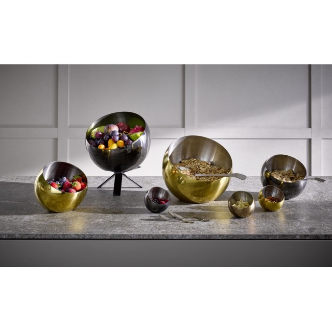 Иноксова купа, 18/8, кръгла, скосена, ф16см, h15см, 800мл, черна, „SPHERE“ – APS